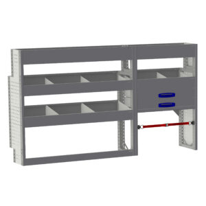 Basic interior "03" left side serving Peugeot Expert L2H1 color gray/blue